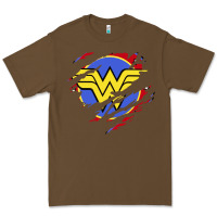 Cacao tear off wonder woman shield Premium Tee - artisFamous
