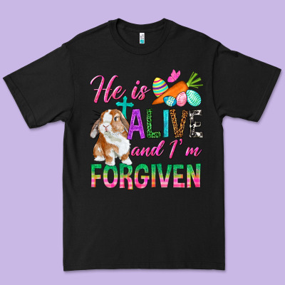He Is Alive And I'm Forgiven Premium Tee Designed By Bundleandbundleshop