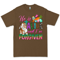 Cacao He Is Alive And I'm Forgiven Premium Tee - BundleAndBundleShop