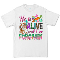 White He Is Alive And I'm Forgiven Premium Tee - BundleAndBundleShop