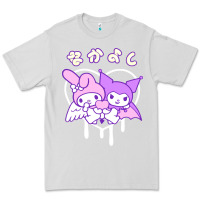 Dove Grey melody and kuromi heart Premium Tee - artisFamous