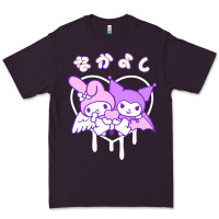 Plum melody and kuromi heart Premium Tee - artisFamous