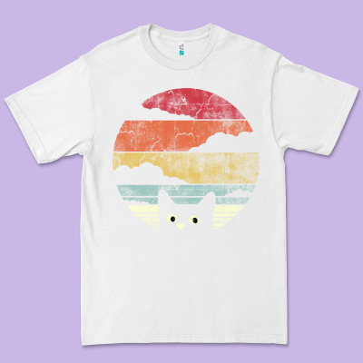 Cat Retro Vintage Style Premium Tee Designed By Artisfamous