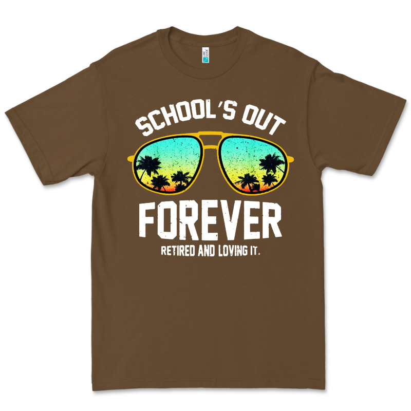 School Out Forever Retired Teacher Retro Summer Premium Tee by artisFamous | Teevron