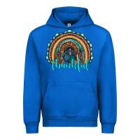 Cobalt western thanksgiving rainbow with turkey Urban Hoodie - RanaPortraitStore