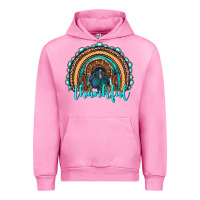 Fuchsia Pink western thanksgiving rainbow with turkey Urban Hoodie - RanaPortraitStore