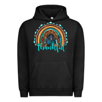 Pigment Black western thanksgiving rainbow with turkey Urban Hoodie - RanaPortraitStore