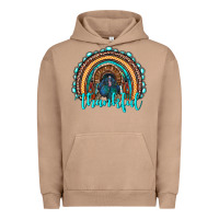 Pigment Burro western thanksgiving rainbow with turkey Urban Hoodie - RanaPortraitStore