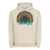 Pigment French Oak western thanksgiving rainbow with turkey Urban Hoodie - RanaPortraitStore