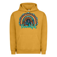 Pigment Peanut Butter western thanksgiving rainbow with turkey Urban Hoodie - RanaPortraitStore