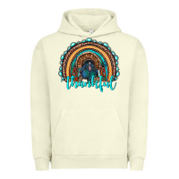 Pigment Pistachio western thanksgiving rainbow with turkey Urban Hoodie - RanaPortraitStore