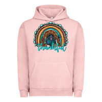 Pigment Salmon western thanksgiving rainbow with turkey Urban Hoodie - RanaPortraitStore