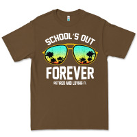 School Out Forever Retired Teacher Retro Summer Premium Tee | Teevron