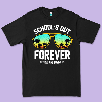 School Out Forever Retired Teacher Retro Summer Premium Tee Designed By Artisfamous