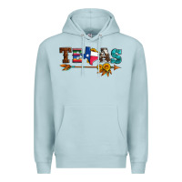 Blue Mist texas with arrow and sunflowers Premium Hoodie - Artiststas