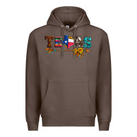 Coffee texas with arrow and sunflowers Premium Hoodie - Artiststas
