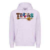 Lilac texas with arrow and sunflowers Premium Hoodie - Artiststas