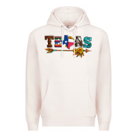Pale Pink texas with arrow and sunflowers Premium Hoodie - Artiststas