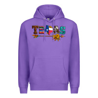 Purple texas with arrow and sunflowers Premium Hoodie - Artiststas