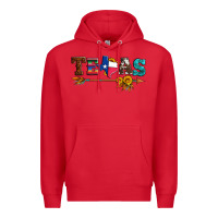 Red texas with arrow and sunflowers Premium Hoodie - Artiststas