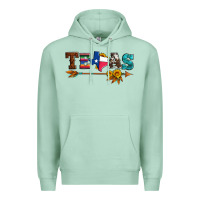 Seafoam texas with arrow and sunflowers Premium Hoodie - Artiststas