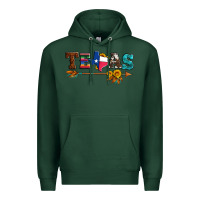 Sports Green texas with arrow and sunflowers Premium Hoodie - Artiststas