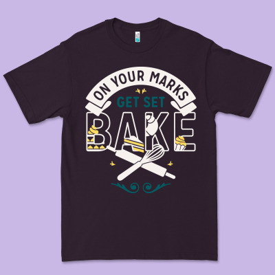 On Your Marks Get Set Bake Premium Tee Designed By Artisfamous