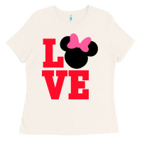 Bone Minnie Mouse Ladies Tee - CowhideDigitalArt