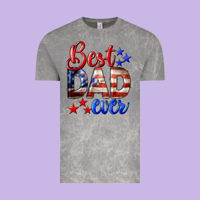 Best Dad Ever 4th Of July Vintage Tee Designed By Lillyallendesigns