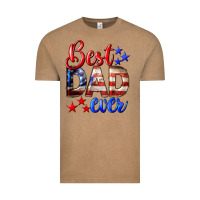 Vintage Coffee Best Dad Ever 4th of July Vintage Tee - LillyAllenDesigns