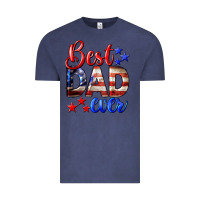 Vintage Denim Best Dad Ever 4th of July Vintage Tee - LillyAllenDesigns