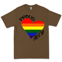 Cacao proud ally lgbt heart gay pride month Premium Tee - artisFamous