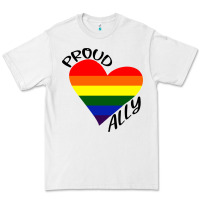 White proud ally lgbt heart gay pride month Premium Tee - artisFamous