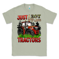 Matcha just a boy who loves tractors red tractor Classic Tee - BarkalooDesign