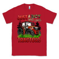 Red just a boy who loves tractors red tractor Classic Tee - BarkalooDesign