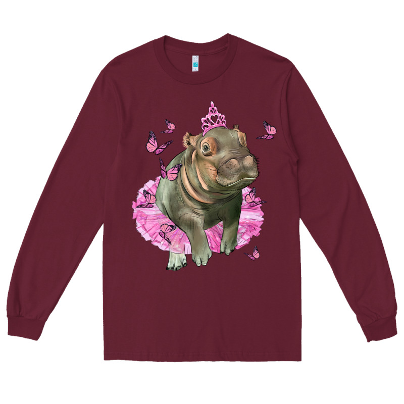 Baby Hippo With Tutu Long Sleeve Tee by LillyAllenDesigns | Teevron