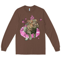 Chestnut Baby Hippo With Tutu Long Sleeve Tee - LillyAllenDesigns
