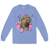 Colony Blue Baby Hippo With Tutu Long Sleeve Tee - LillyAllenDesigns