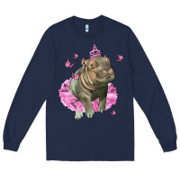 Navy Baby Hippo With Tutu Long Sleeve Tee - LillyAllenDesigns