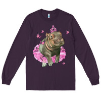 Plum Baby Hippo With Tutu Long Sleeve Tee - LillyAllenDesigns