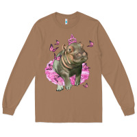 Toasted Coconut Baby Hippo With Tutu Long Sleeve Tee - LillyAllenDesigns