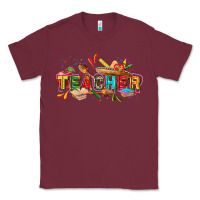 Burgundy Cinco de mayo Teacher Classic Tee - FaDigitalArtStudio