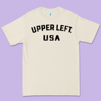 Upper Left Usa Premium Tee Designed By Artisfamous