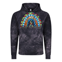Cloud Black autism awareness rainbow Vintage Hoodie - RacoonDesign