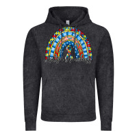Vintage Black autism awareness rainbow Vintage Hoodie - RacoonDesign