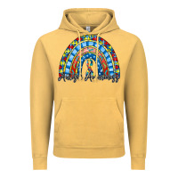 Vintage Mustard autism awareness rainbow Vintage Hoodie - RacoonDesign