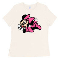 Bone Minnie Mouse Ladies Tee - CowhideDigitalArt