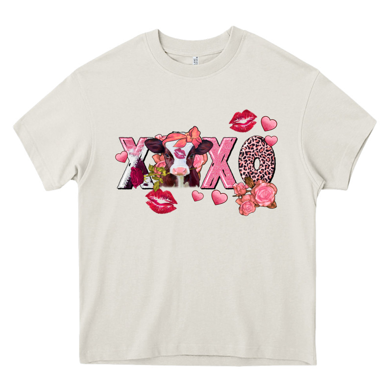 Xoxo Baby Cow Valentine's Day Heavy Core Tee by FaDigitalArtStudio | Teevron