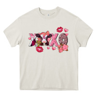 Cream Xoxo baby Cow Valentine's Day Heavy Core Tee - FaDigitalArtStudio