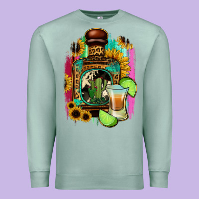 Tequila And Lime Premium Sweatshirt Designed By Jasminsmagicworld